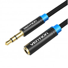 Vention audio kabelis Pīts 3,5 mm vīrišķais-sieviete Vention VAB-B06-B500-M 5 m, melns