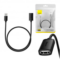 Baseus USB 2.0 pagarinātāja kabelis Baseus vīrišķais–sieviešu, AirJoy sērija, 0,5 m (melns)