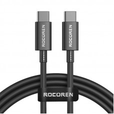 Rocoren ātrās uzlādes kabelis Rocoren USB-C uz USB-C Simples Series 100W, 2m (melns)