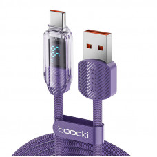 Toocki kabelis no USB uz USB-C Toocki TXCTYX05-P, 1m, FC 66W (violeta)