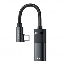 Mcdodo USB-C uz AUX mini ligzda 3,5 mm + USB-C adapteris, Mcdodo CA-1880 (melns)