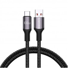 Rocoren Fast Charging cable Rocoren USB-A to USB-C Retro Series 1m 100W (grey)