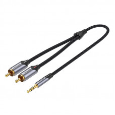 Vention kabeļa audio 2xRCA līdz 3,5 mm Vention BCNBD 0,5 m (pelēks)