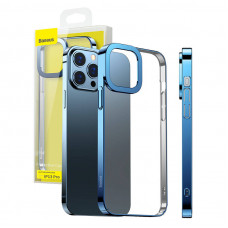 Baseus Glitter caurspīdīgs futrālis iPhone 13 Pro (zils)