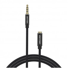 Vention audio kabelis TRRS 3,5 mm vīrišķais līdz 3,5 mm BHCBJ 5 m melns