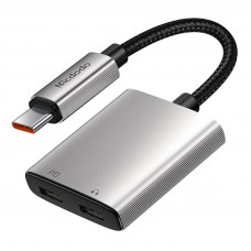 Mcdodo 2in1 audio adapteris Mcdodo CA-5570 2in1 USB-C uz 2x USB-C