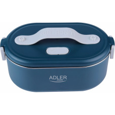Adler AD 4505 zils Pārtikas konteiners apsildāms pusdienu kastes komplekts konteinera separatora + karote 0,8L 55W
