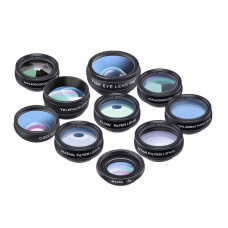 Apexel Mobile lens kit APEXEL APL-DG10 10 in 1 (black)