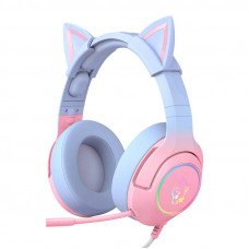 Onikuma spēļu austiņas ar kaķu ausīm ONIKUMA K9 Pink/Blue