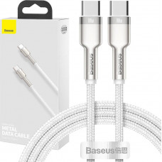 Baseus kabelis no USB-C uz USB-C Baseus Cafule, 100 W, 1 m (balts)