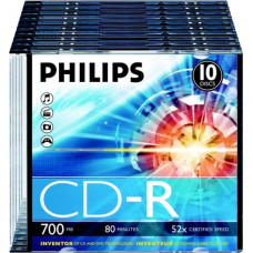 PHILIPS CD-R 80 700MB SLIM CASE 10