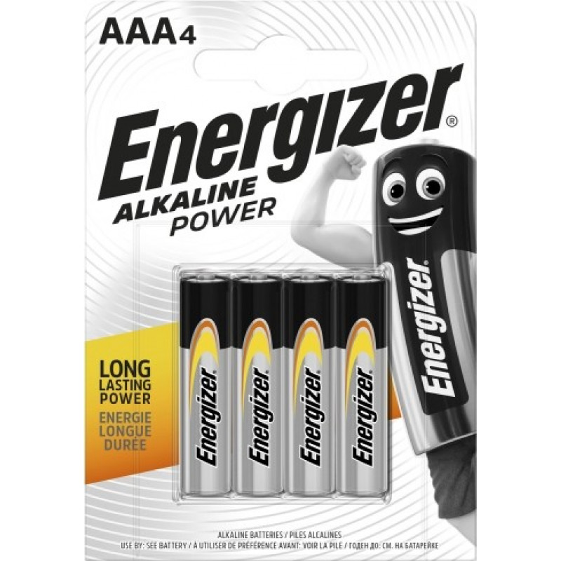 Energizer LR03-4BB Alkaline Power AAA (LR03) BLISTERA IEPAKOJUMĀ 4GB.