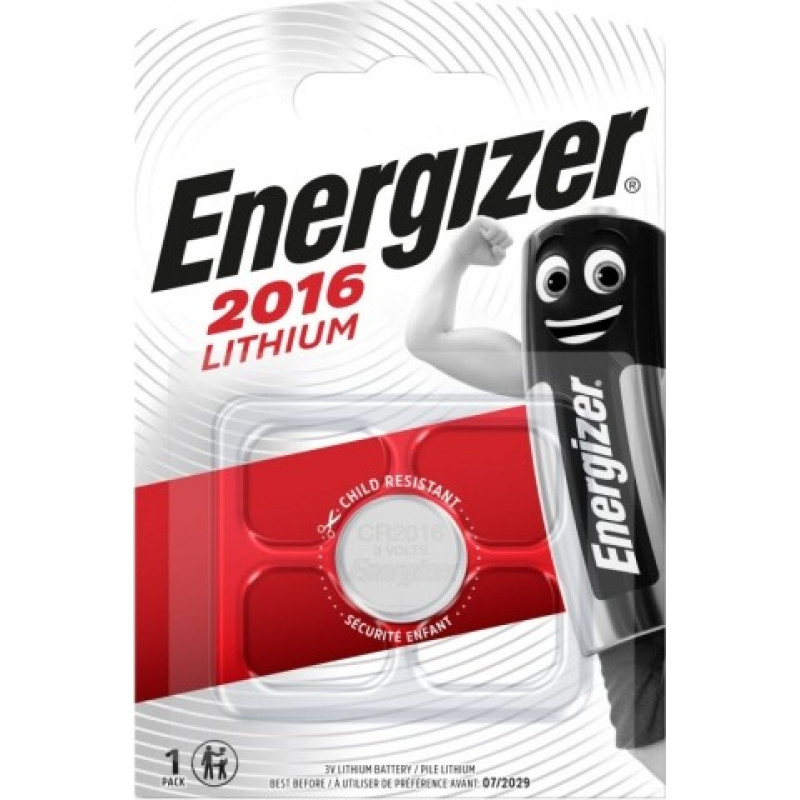 Energizer CR2016 BLISTERA IEPAKOJUMĀ 1GB.