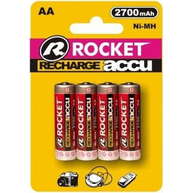 Rocket rechargeable HR6 2700mAh Blistera iepakojumā 4gb.