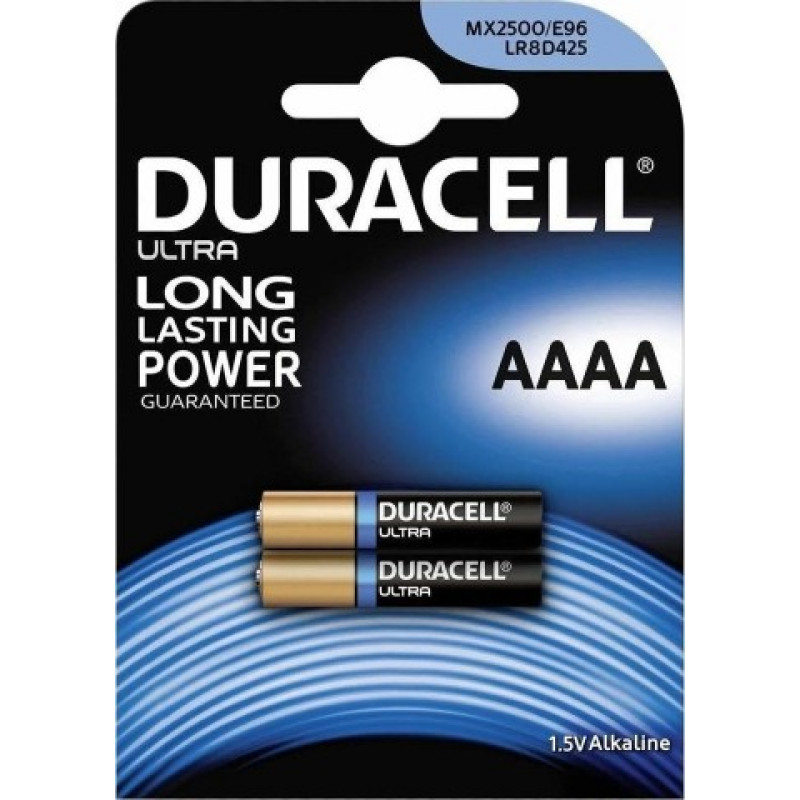 DURACELL MX 2500 ULTRA POWER AAAA (LR61) BLISTERA IEPAKOJUMĀ 2GB.