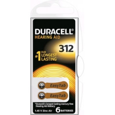 Duracell Hearing 312 (A312) Blistera iepakojumā 6gb.