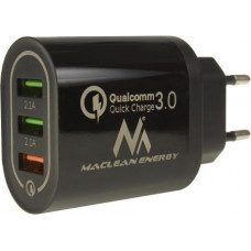 Maclean Energy MCE479B 3xUSB lādētājs QC 3.0