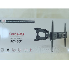 Ceros R3 TV stiprinājums pie sienas 32-60collas, līdz 30kg, melns