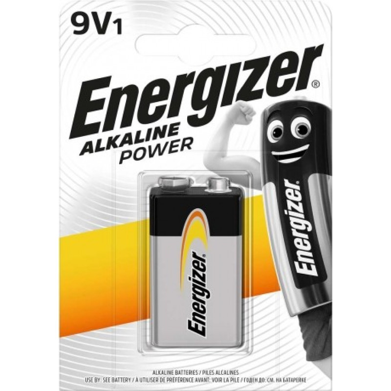 Energizer 6LR61-1BB Alkaline Power (6LR61) BLISTERA IEPAKOJUMĀ 1GB.