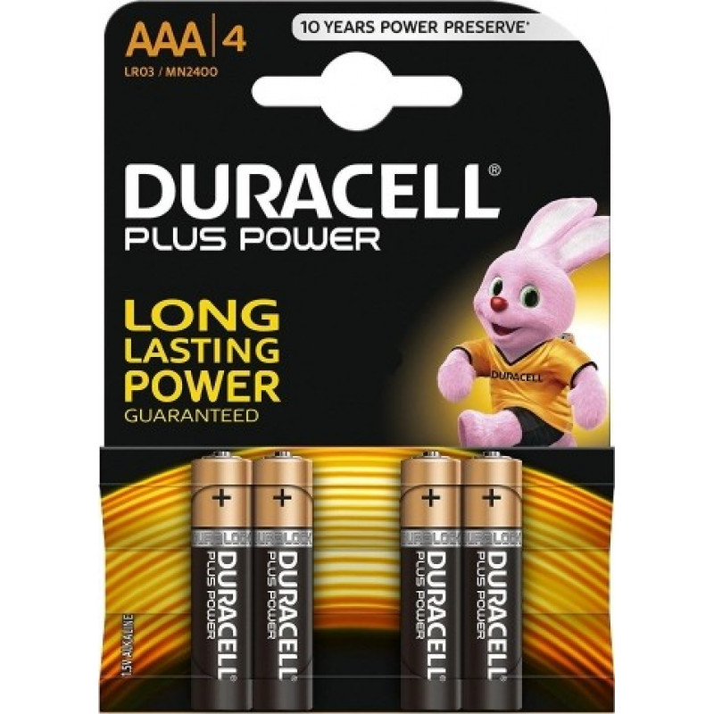 Duracell MN 2400 Plus Power AAA (LR03) Blistera iepakojumā 4gb.