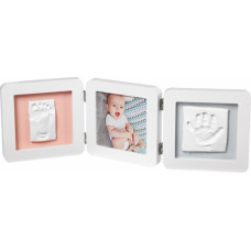 Baby Art Double 2P Essentials komplekts mazuļa pēdiņu/rociņu nospieduma izveidošanai, balts