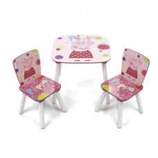 ARDITEX Disney Peppa Pig koka galds & 2 krēsli