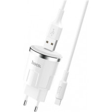 Hoco C37A USB LĀDĒTĀJS AR LIGHTNING KABELI 220V 2.1A