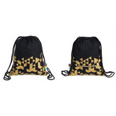 BAMBINO drawstring backpack black and gold