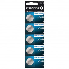 EverActive CR2016 litija baterijas - 5gab.