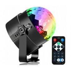 RGB LED disko lodīšu projektors + tālvadības pults