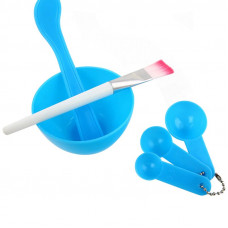 Set: bowl, measuring cups, mask brush, algae blue