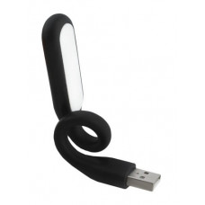 USB silikona lampa - melna