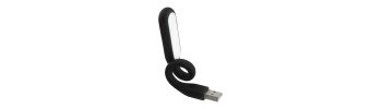 USB silikona lampa - melna (3184-uniw)