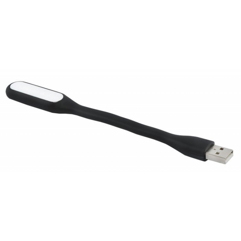 USB silikona lampa - melna